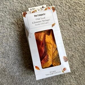 Pier 1 Oak Leaf Glimmer String Lights new